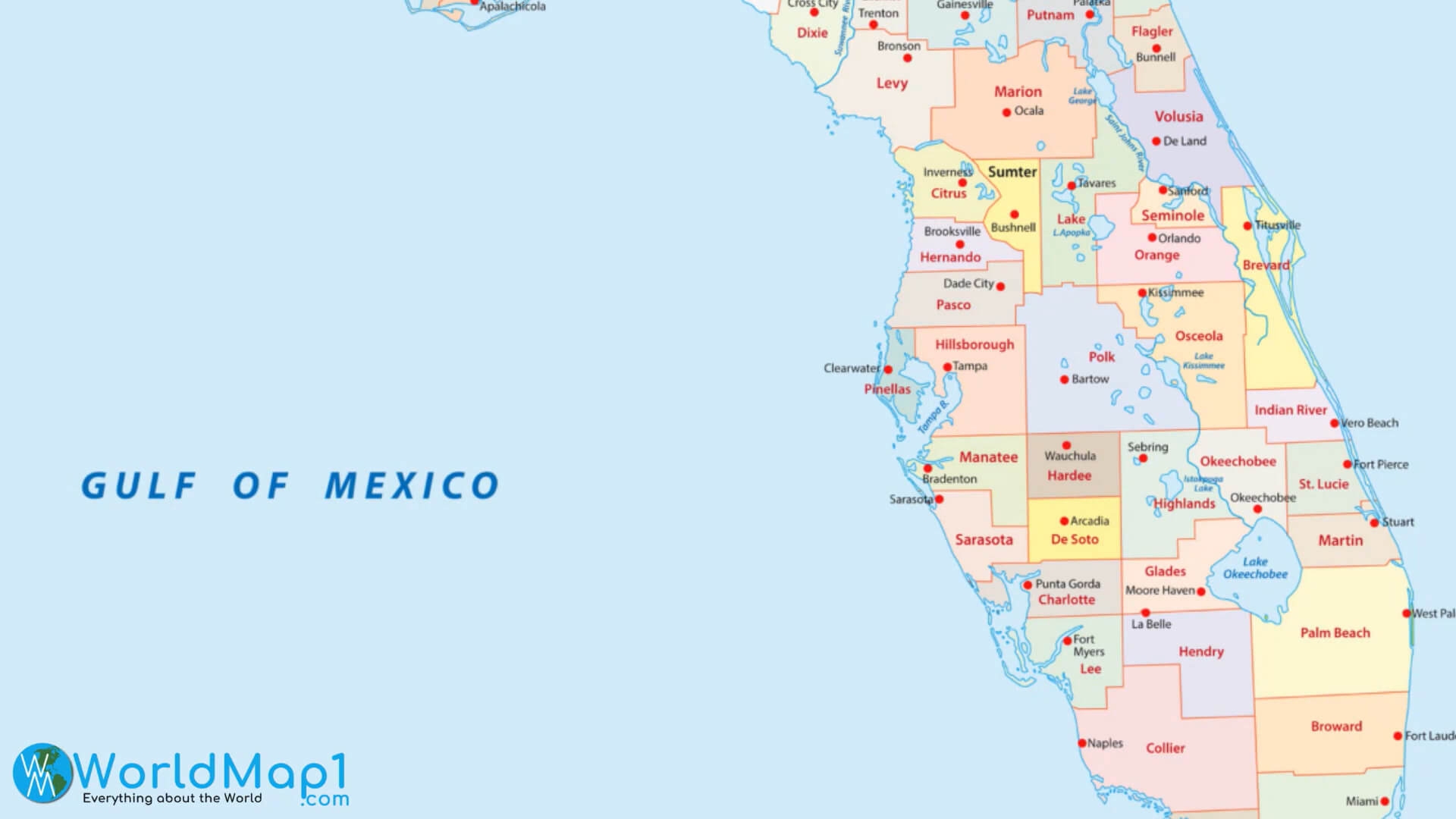 Free Printable Map Of Florida With Cities Free Printable Map Florida Free Printable Map 1 