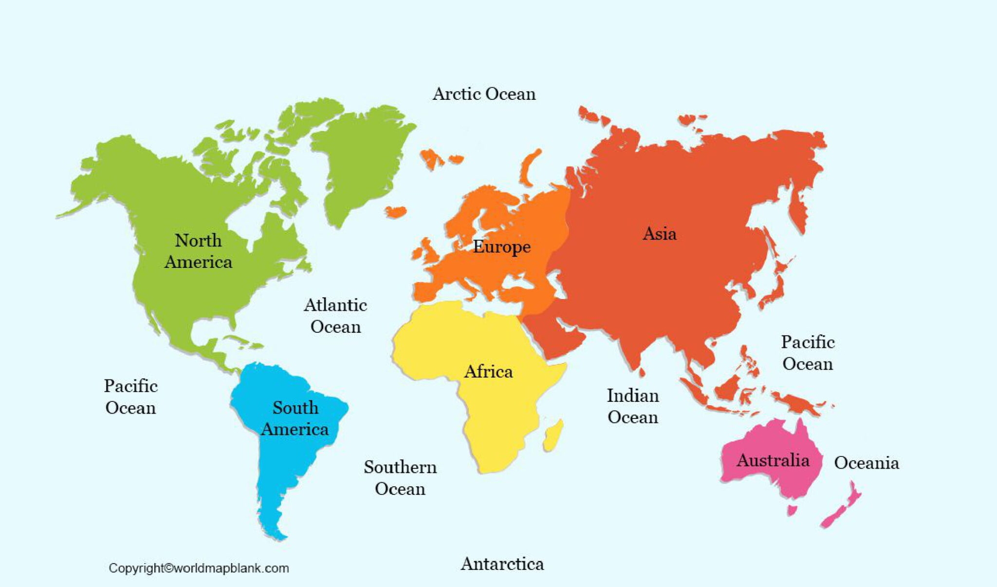 Printable Continent Map Free Printable Map Printable Continent Map 