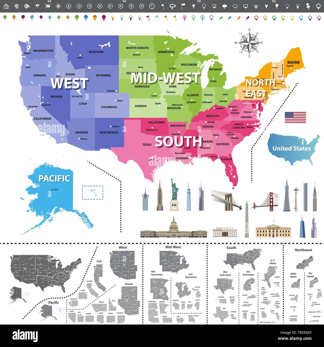 US Regions Map Printable Free Printable Map Us Regions Map Printable 