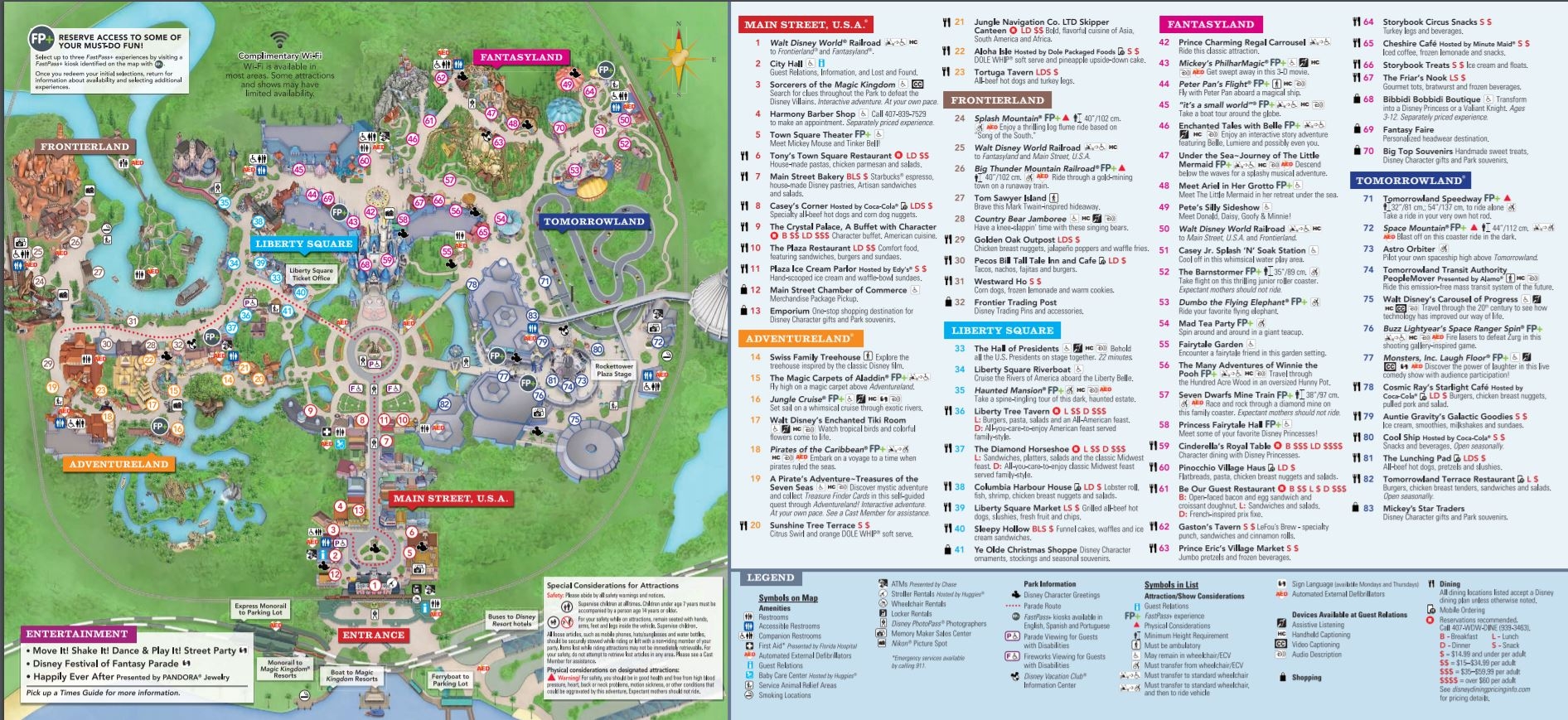 Printable Magic Kingdom Park Map.