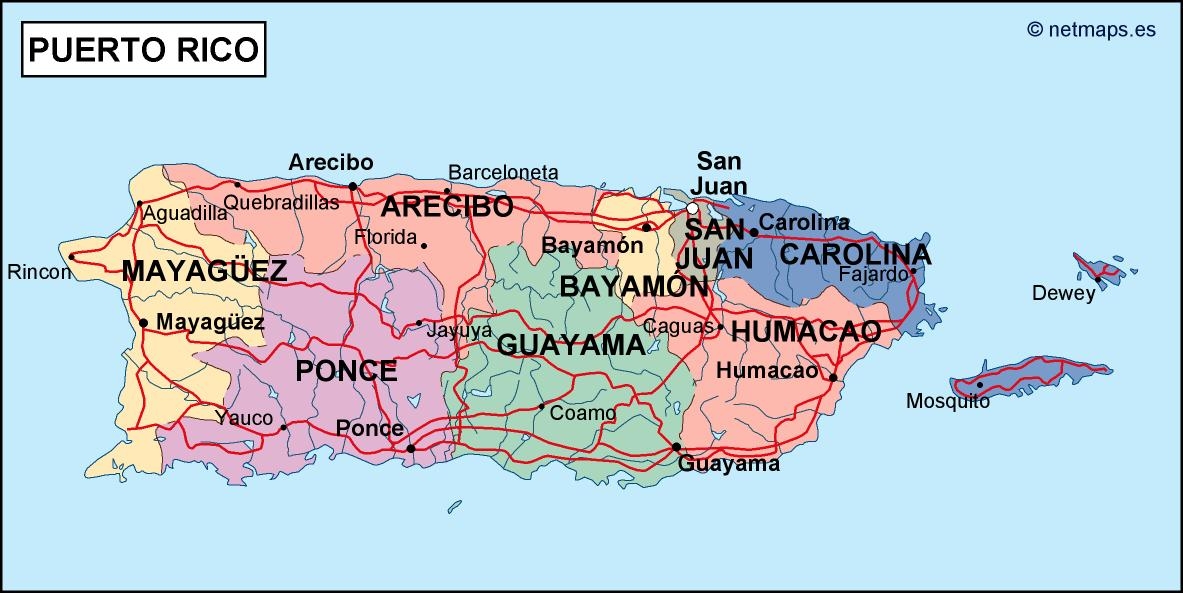 Puerto Rico Map Printable Map Printable Printable Puerto Rico Map 4 