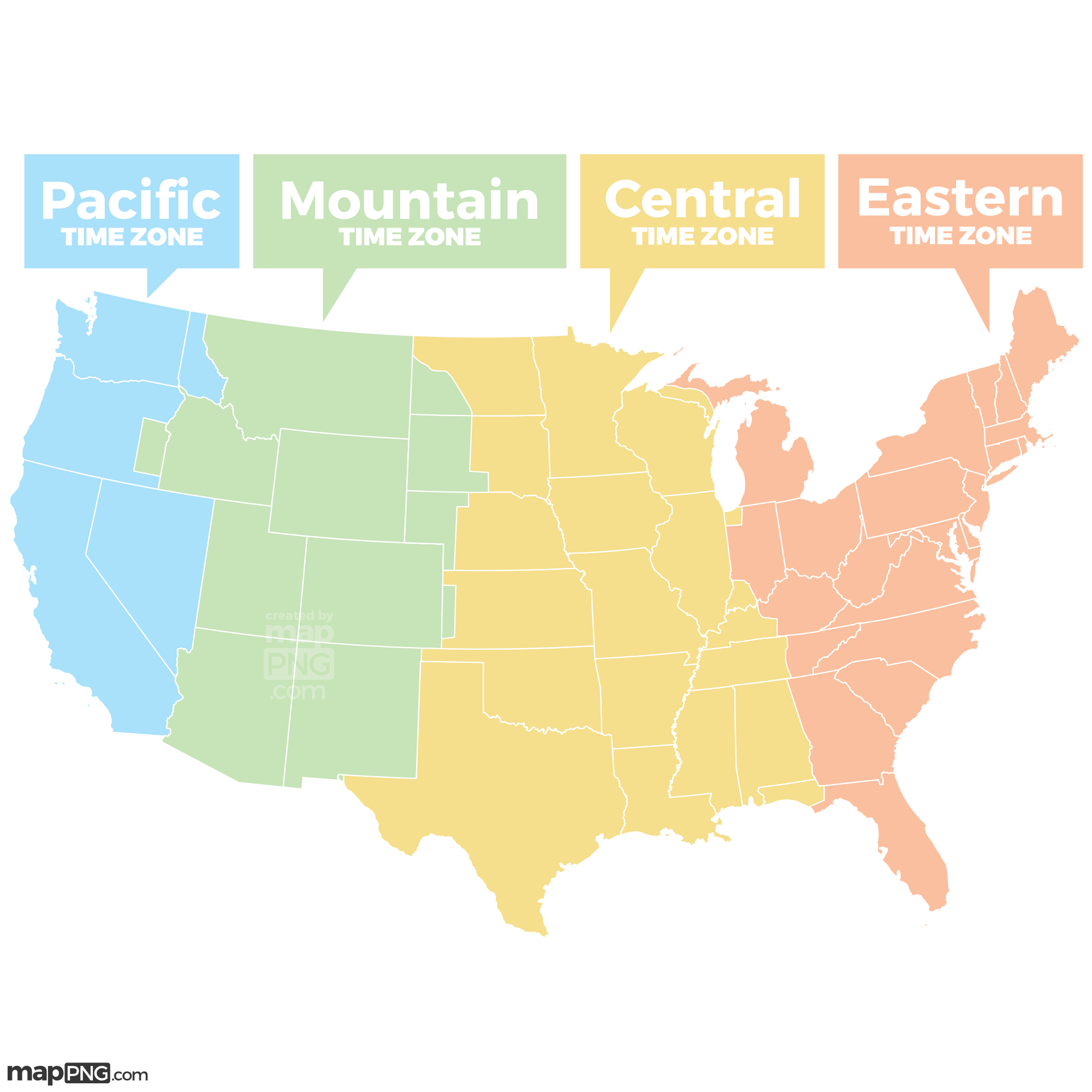 Time Zone Map USA Printable Map Printable Printable Time Zone Map Usa States 