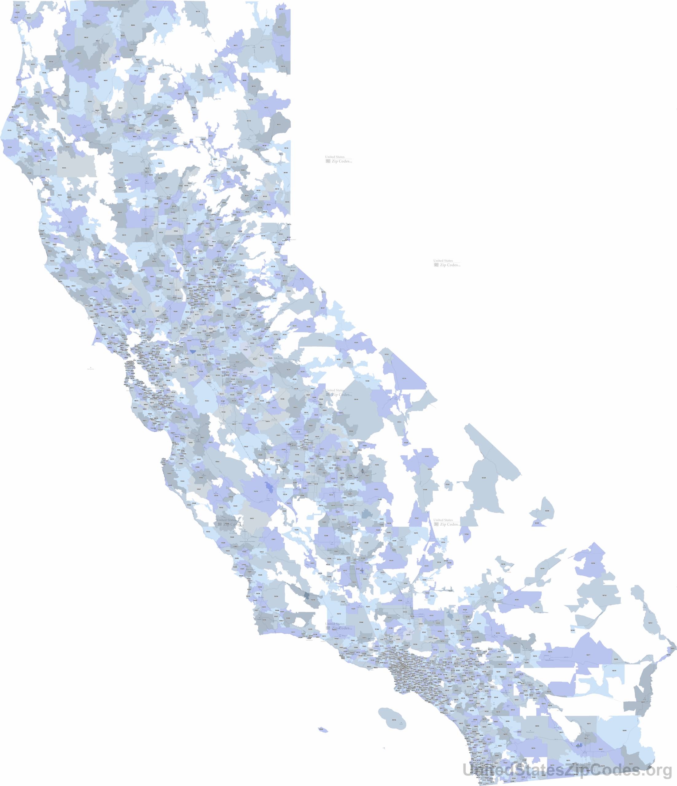 Printable California Zip Code Map Free Printable Map Printable Zip Code Maps Free Download 5 Scaled 