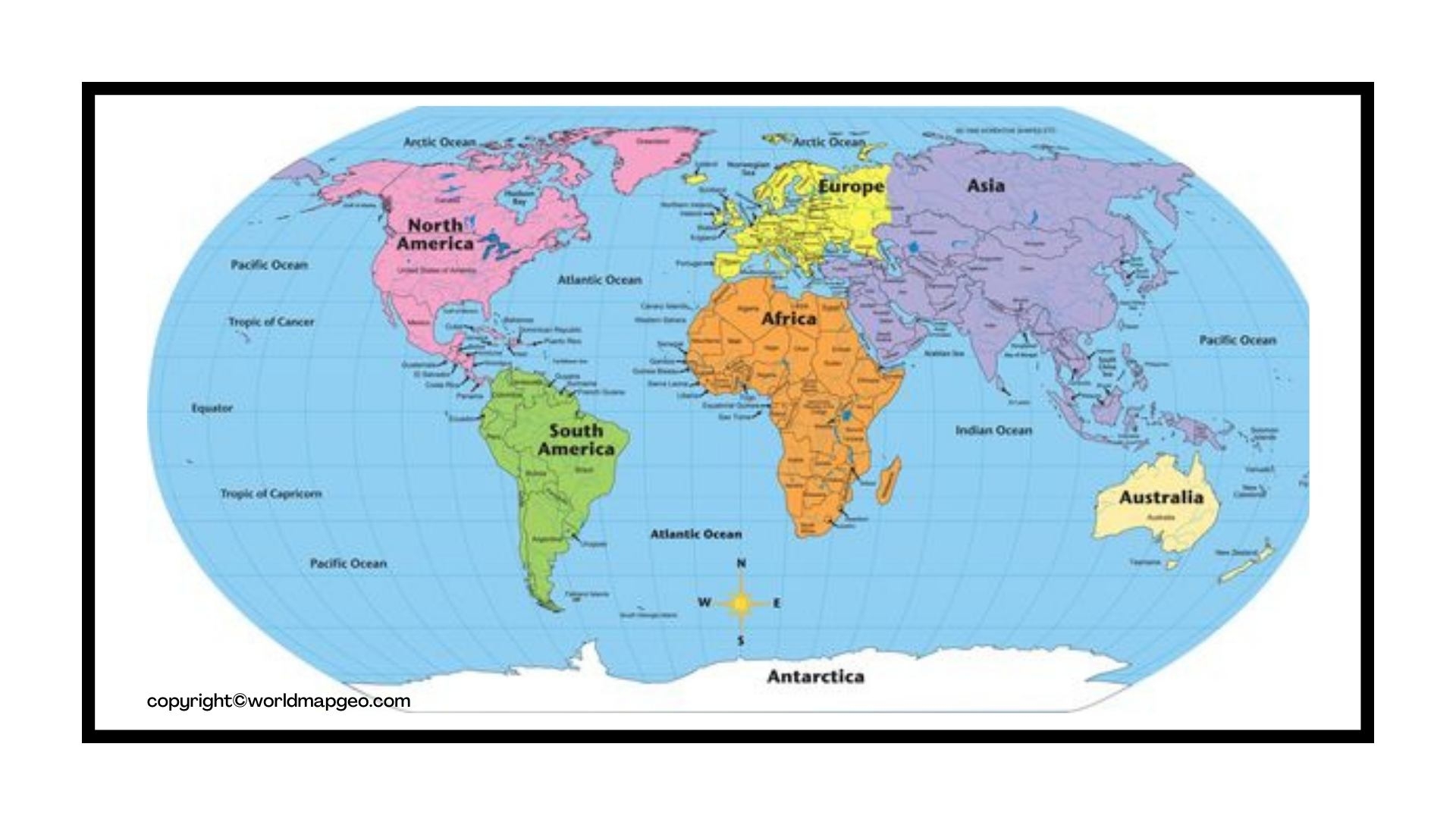 Labeled Printable World Map Printable US Map Printable Labeled Map Of The World 