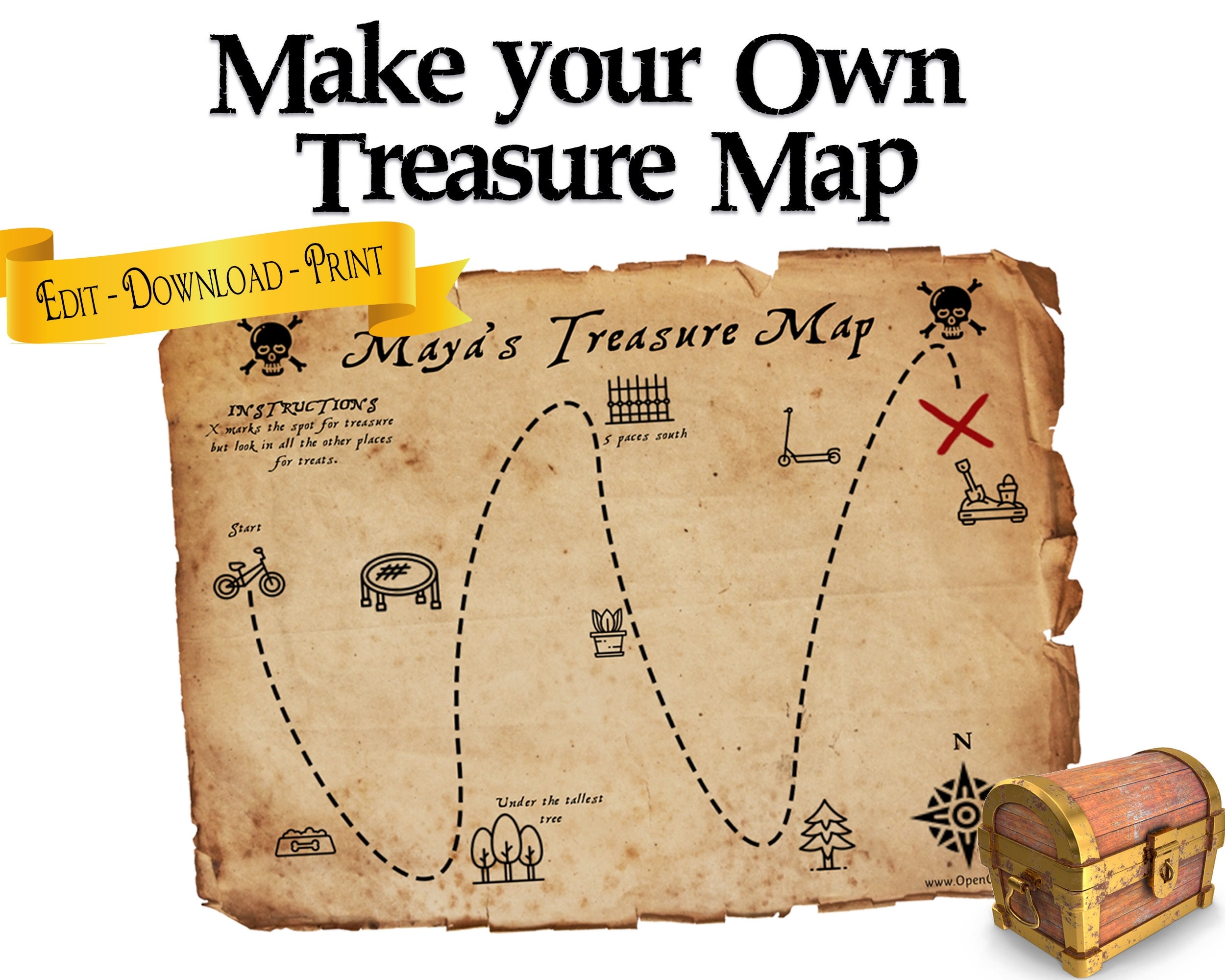 Printable Treasure Maps Printable US Map Printable Treasure Map Templates 