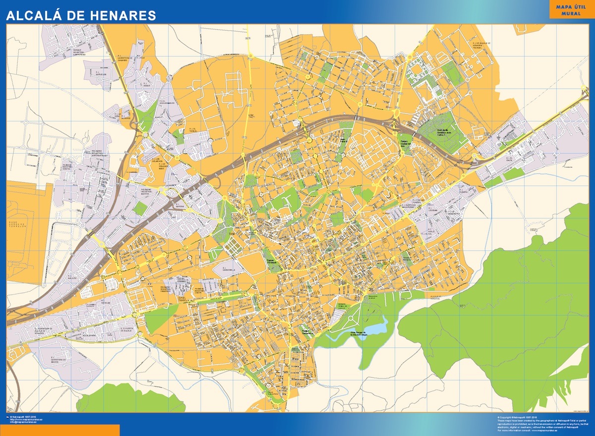 Mapa Alcal De Henares Tienda Mapas Mapa Alcala De Henares 