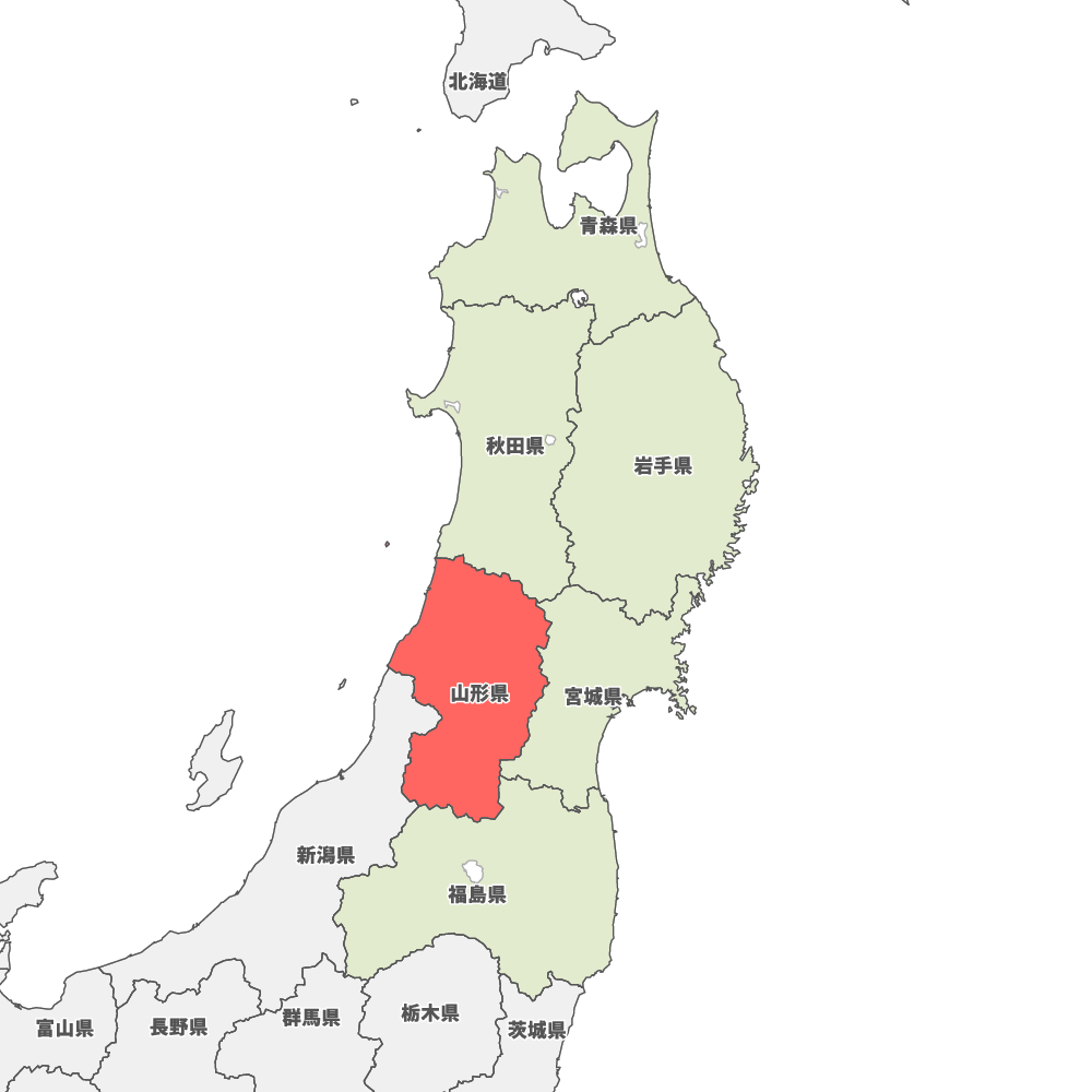 山形県の地図