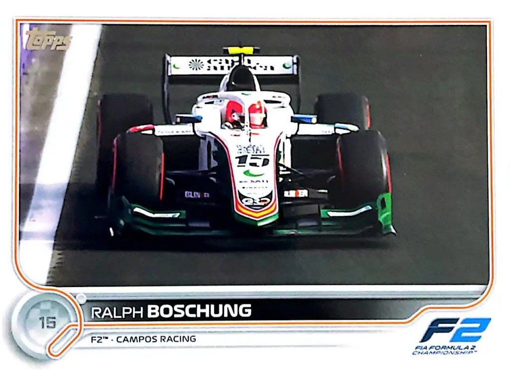 Ralph Boschung - F2 Cars 2022 Topps Formula 1 Racing Base #142