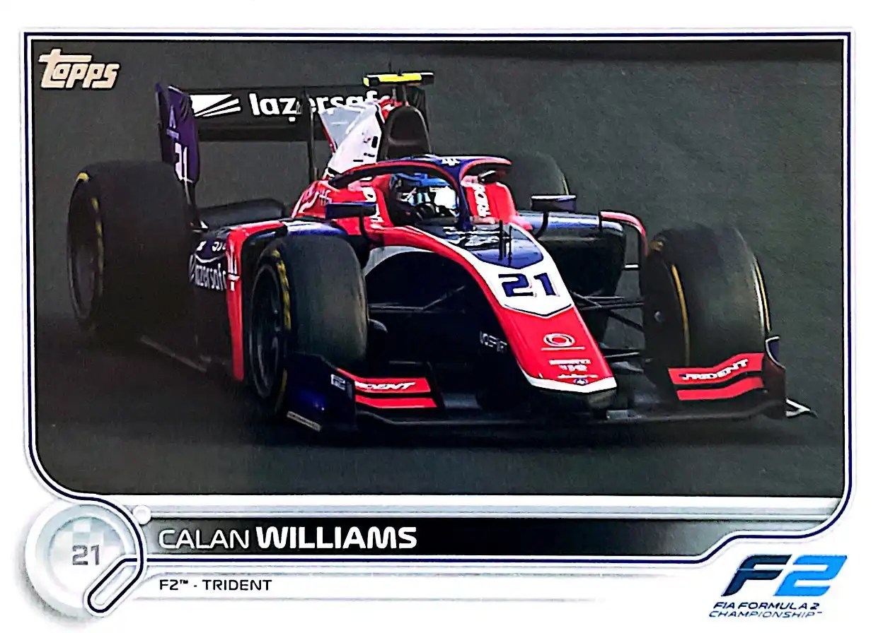 Calan Williams - F2 Cars 2022 Topps Formula 1 Racing Base #146