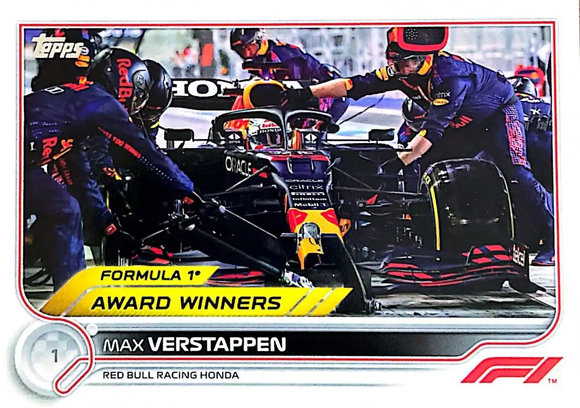 Max Verstappen - F1 Award Winners 2022 Topps Formula 1 Racing Base #196