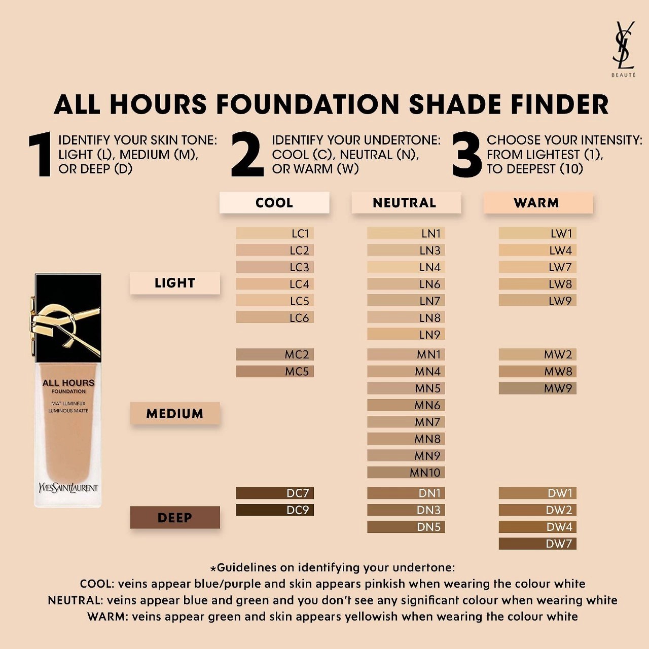 ファンデーション Yves Saint Laurent ALL HOURS LN7 YSL All Hours Foundation 25ml ~ LN7 - www.BonBonCosmetics.com
