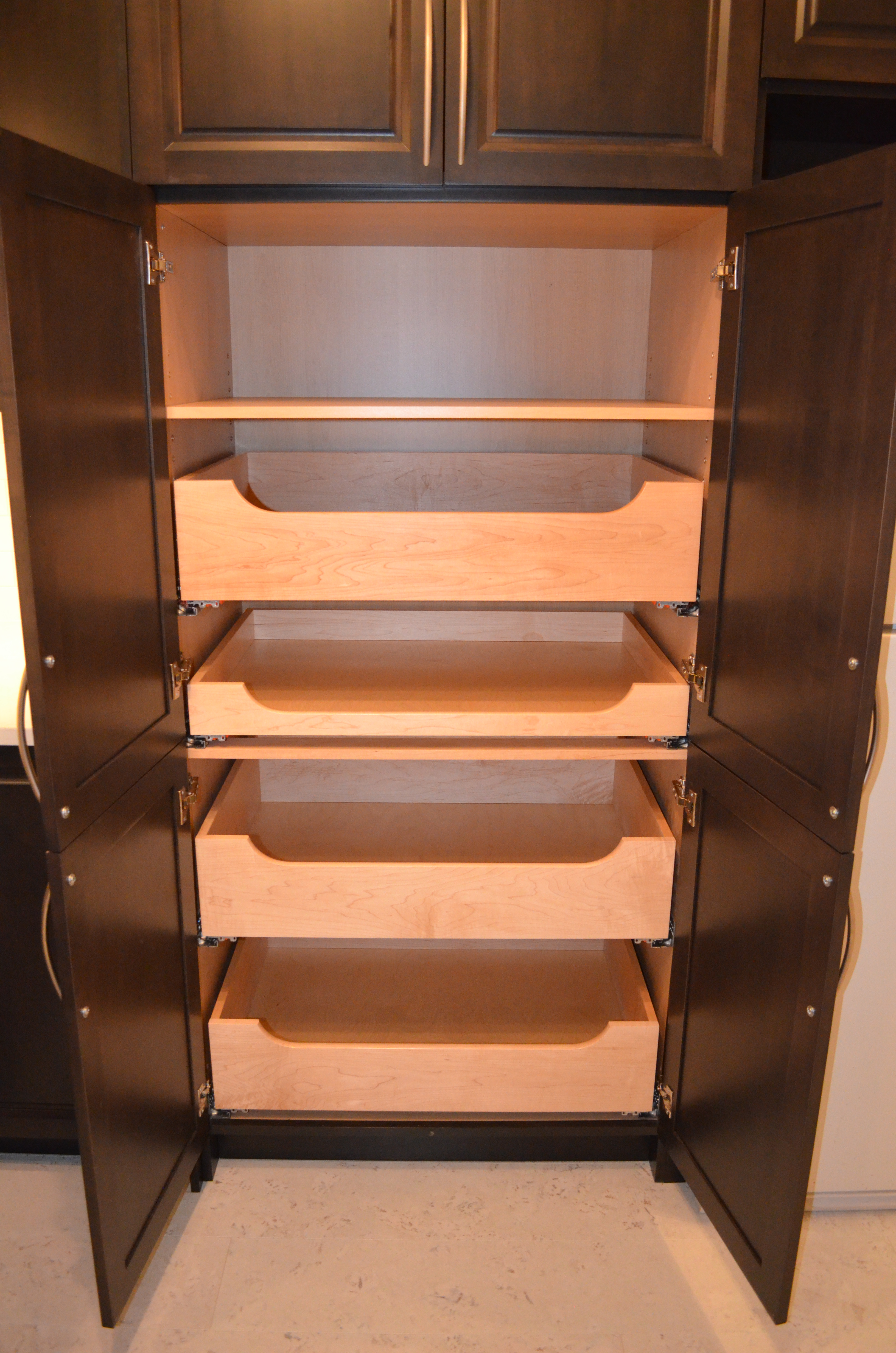 pantry dark maple kitchen renovation Ottawa