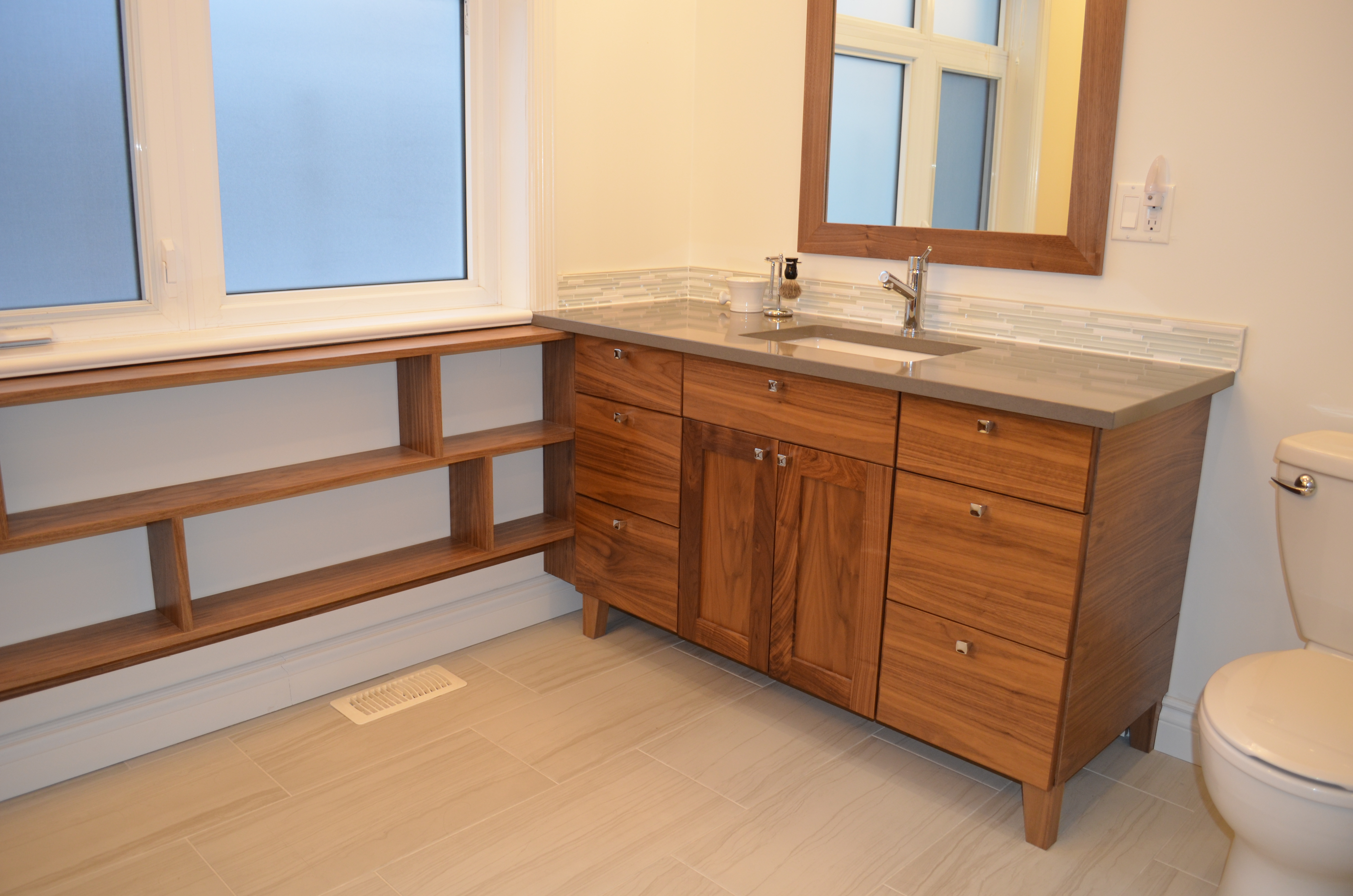 Walnut Vanity Custom Cabinetry Ottawa