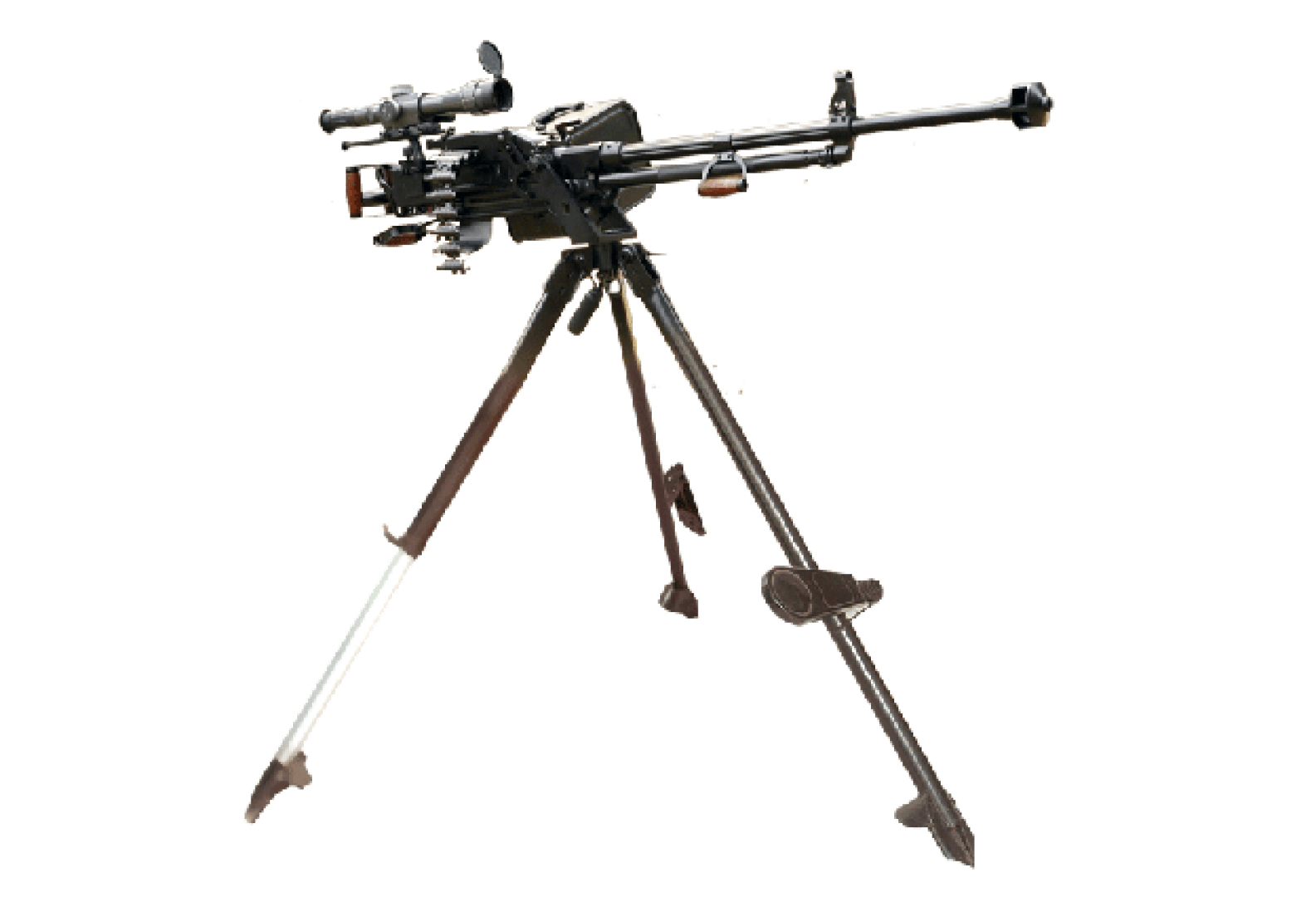 Pakistani HMG PK-16 heavy machine gun mounted on its tripod