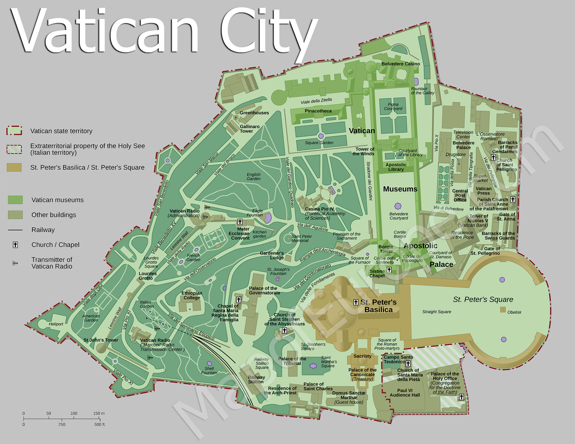 Plan Du Vatican Vacances Guide Voyage City Map.