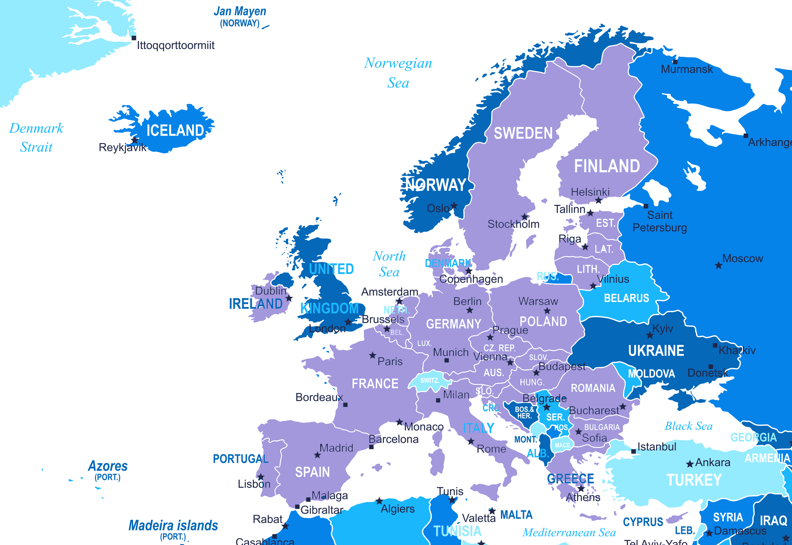 Europe Map 2024 EU MAP Post Brexit 
