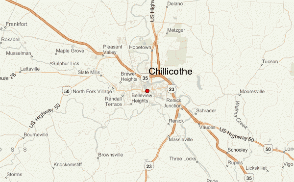 Map Of Ohio Chillicothe Chillicothe Ohio Location Guide 