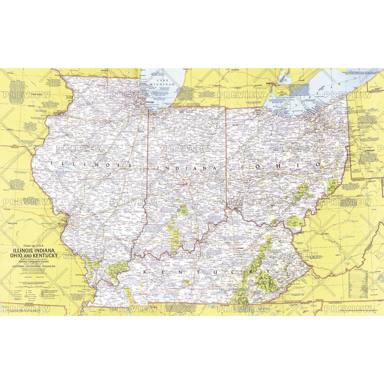 Map Of Ohio Indiana And Kentucky Maps Of Ohio Ohio Indiana Kentucky Map 