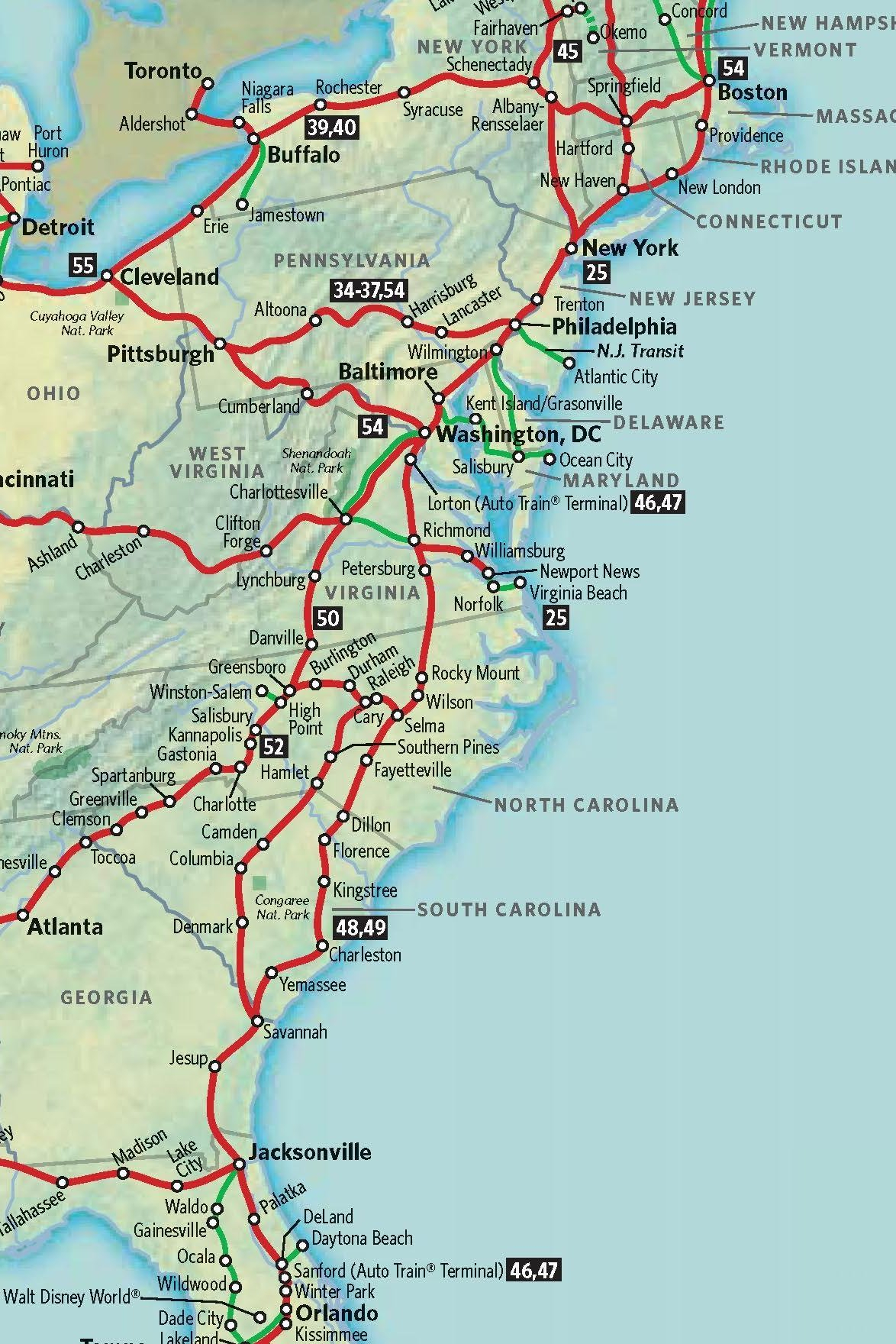 Map Of East Us Coast Printable Map Of The US Ambitious And Combative East Coast Map 