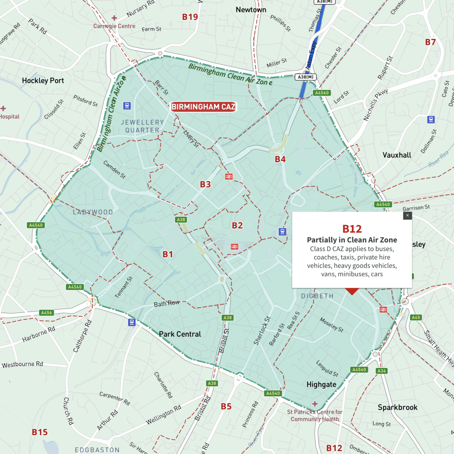 Maps Of Birmingham Maproom Birmingham Clean Air Zone Postcodes Interactive Map Preview 1536x1536 