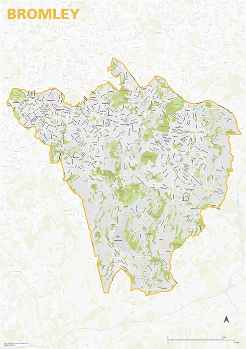 Bromley London Borough Map Maproom Bromley 