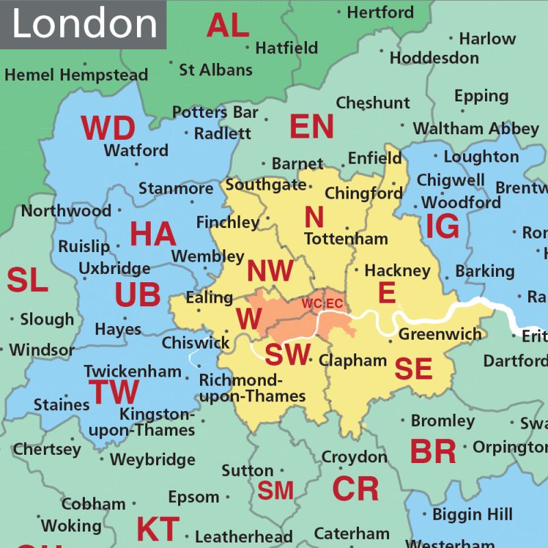 Postcode Delivery Zones With Town Names Maproom - Best Minimal Photos in HD