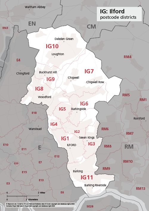 Ilford Ig Postcode Wall Map - Download Incredible Gradient Texture | Desktop