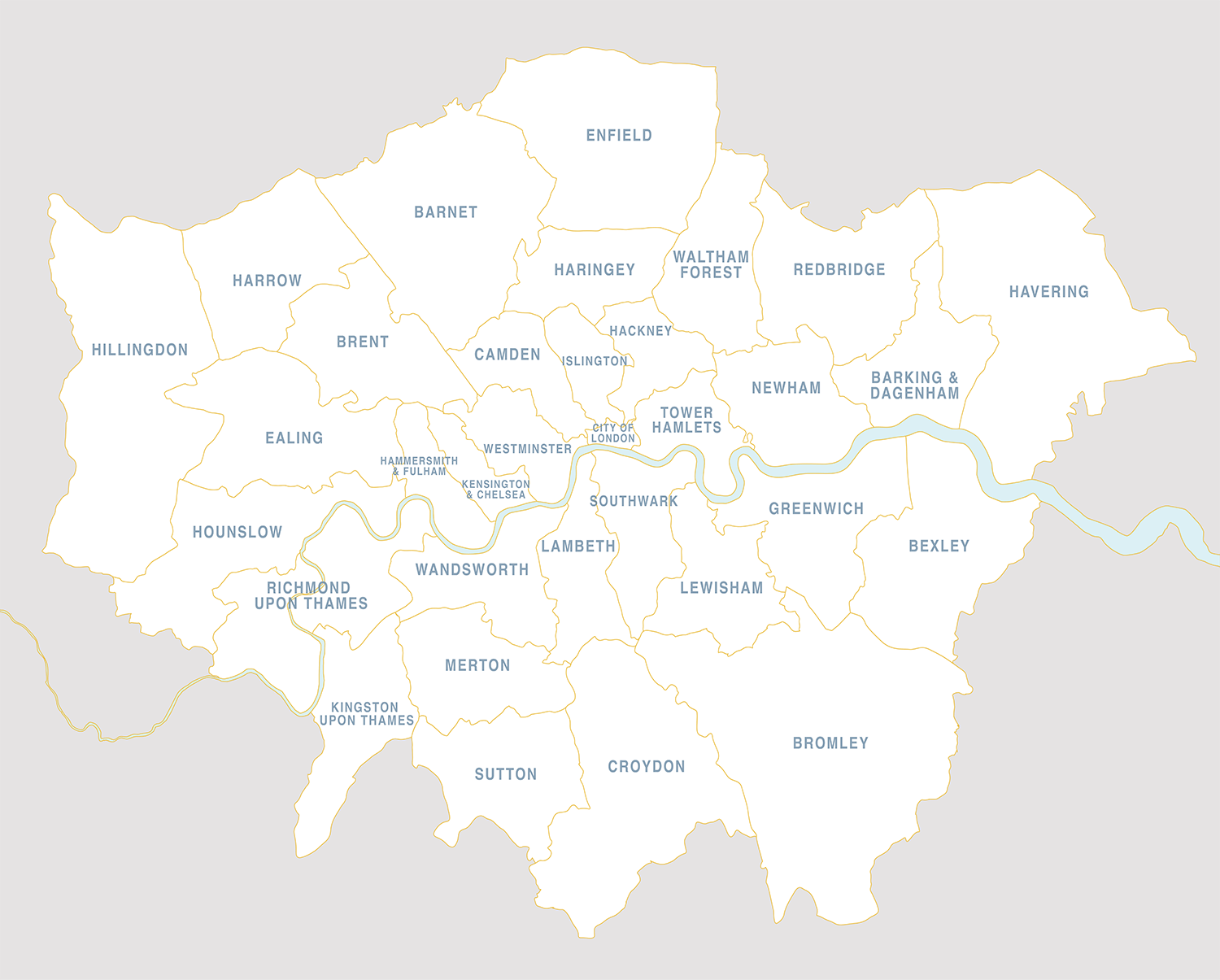 London Borough Maps FULL SET Of 34 Maps Maproom Maproom London Boroughs 1 