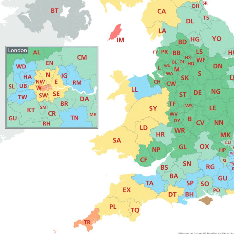 Postcode Output Area And Work Zone Classifications Maproom - Desktop Vintage Photos for Desktop