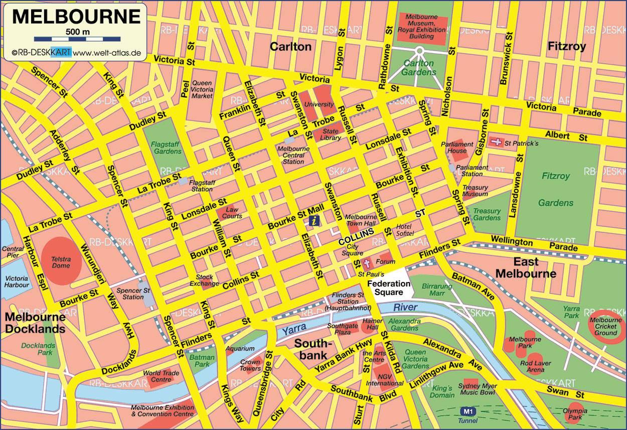 Map Of Downtown Melbourne Florida Melbourne City Centre Map 