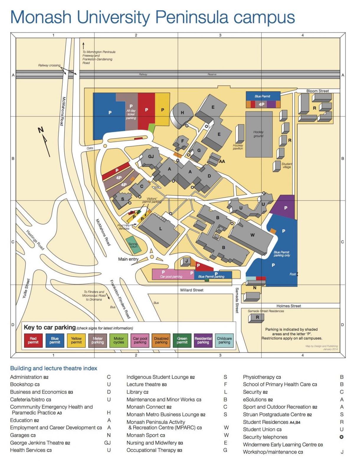 Monash Health Clayton Map Learning And Teaching Building ACULFS Monash Peninsula Map 