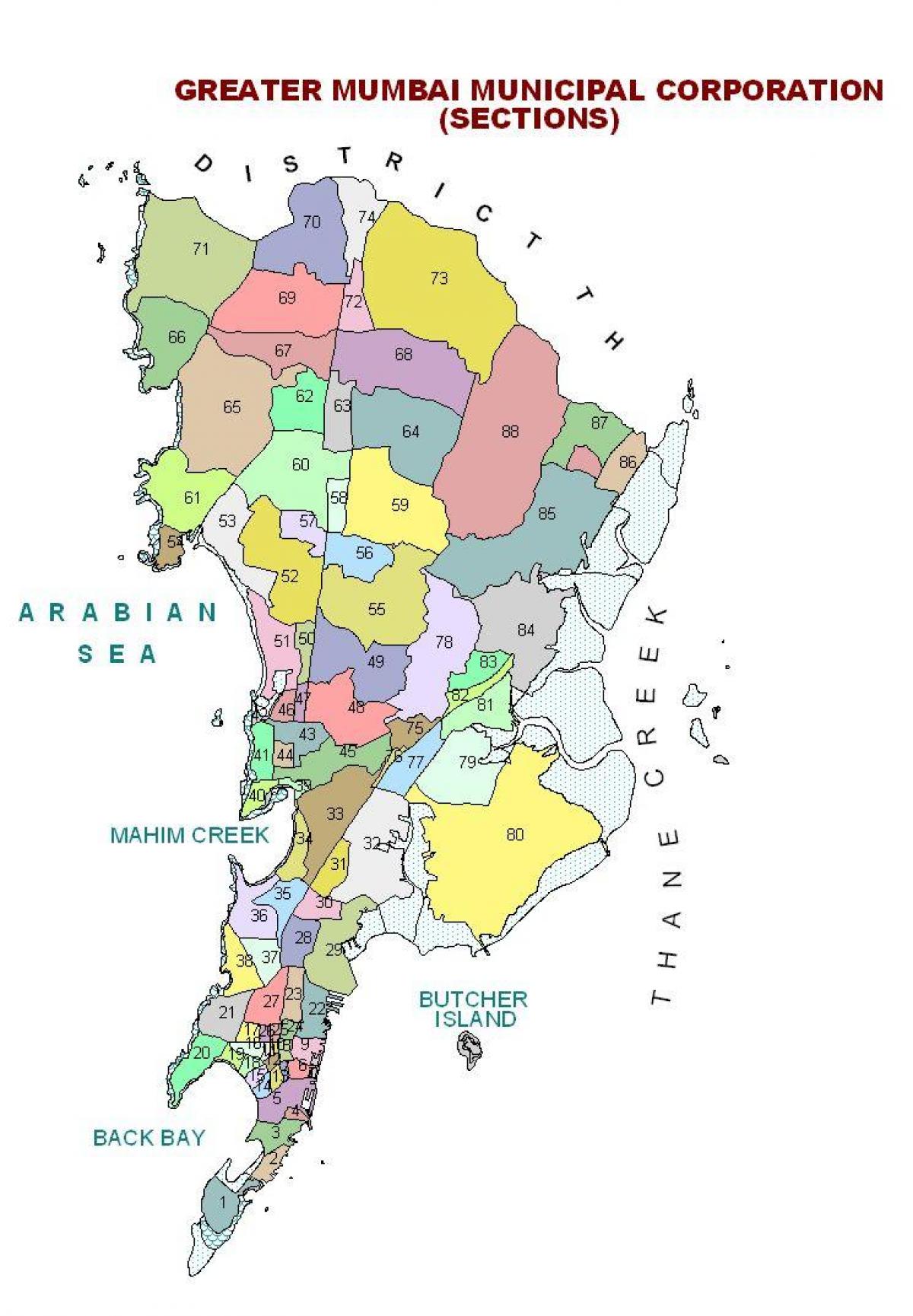 Mumbai India Mapa Where Is Mumbai India Where Is Mumbai India Mumbai District Map 