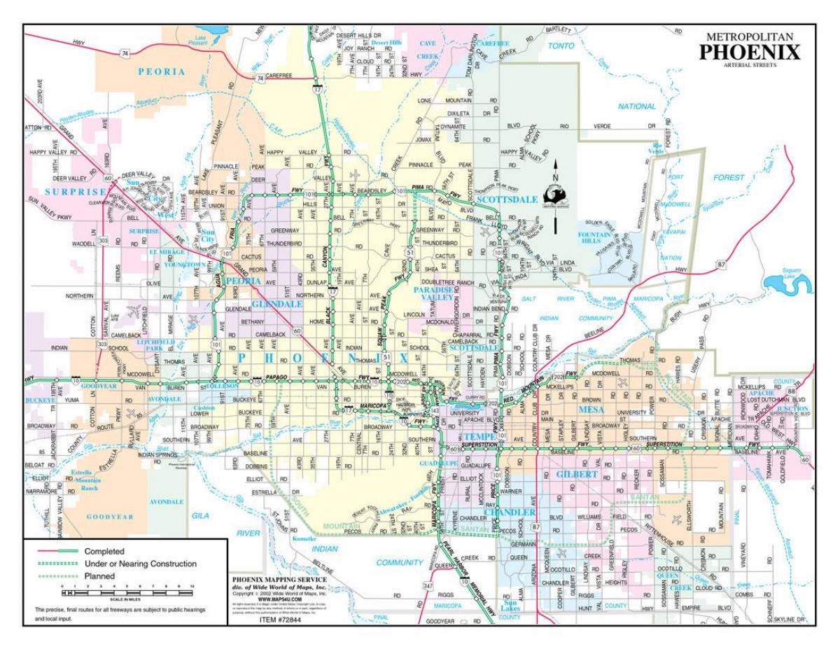 Printable Phoenix Map Phoenix Street Map 
