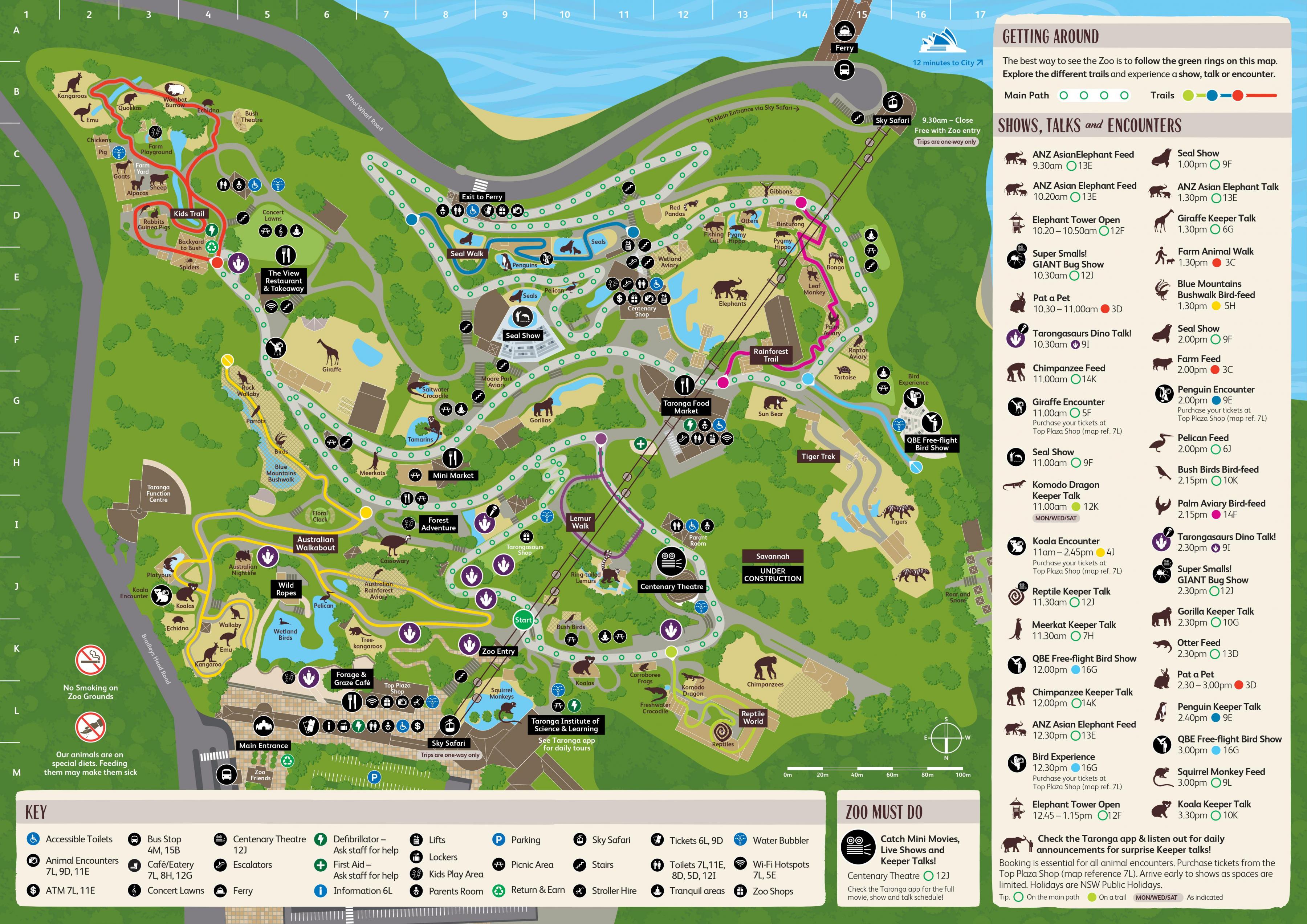 Taronga Zoo Map Sydney Zoo Map Australia Taronga Zoo Map 