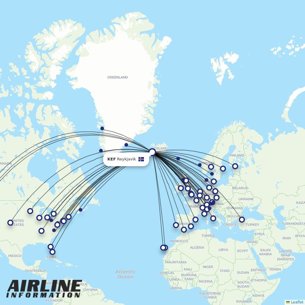 Icelandair Airline FI Flights Airports Information KEF.