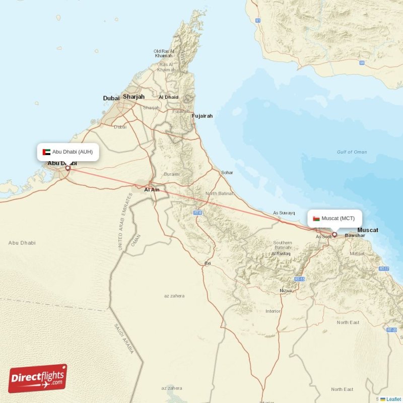 Direct Flights From Abu Dhabi To Muscat AUH MCT Com AUH MCT 
