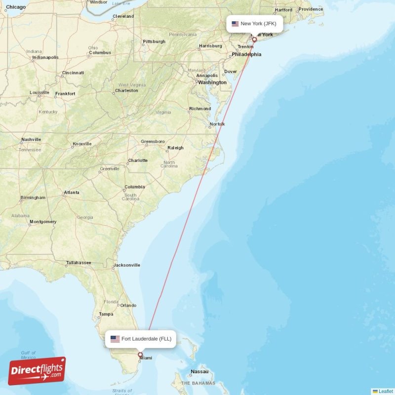 Direct Flights From Fort Lauderdale To New York FLL JFK FLL JFK 