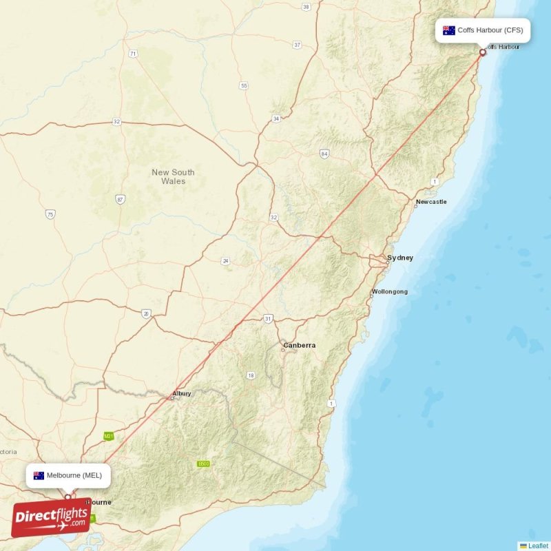 Direct Flights From Melbourne To Coffs Harbour MEL CFS MEL CFS 
