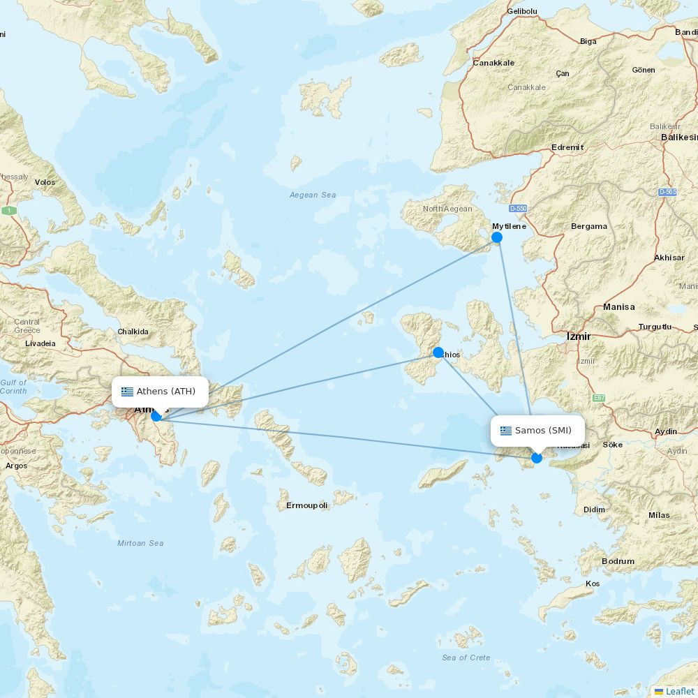 Aegean Airlines Routes 2026 Map With All Flights Flight Routes ATH SMI 
