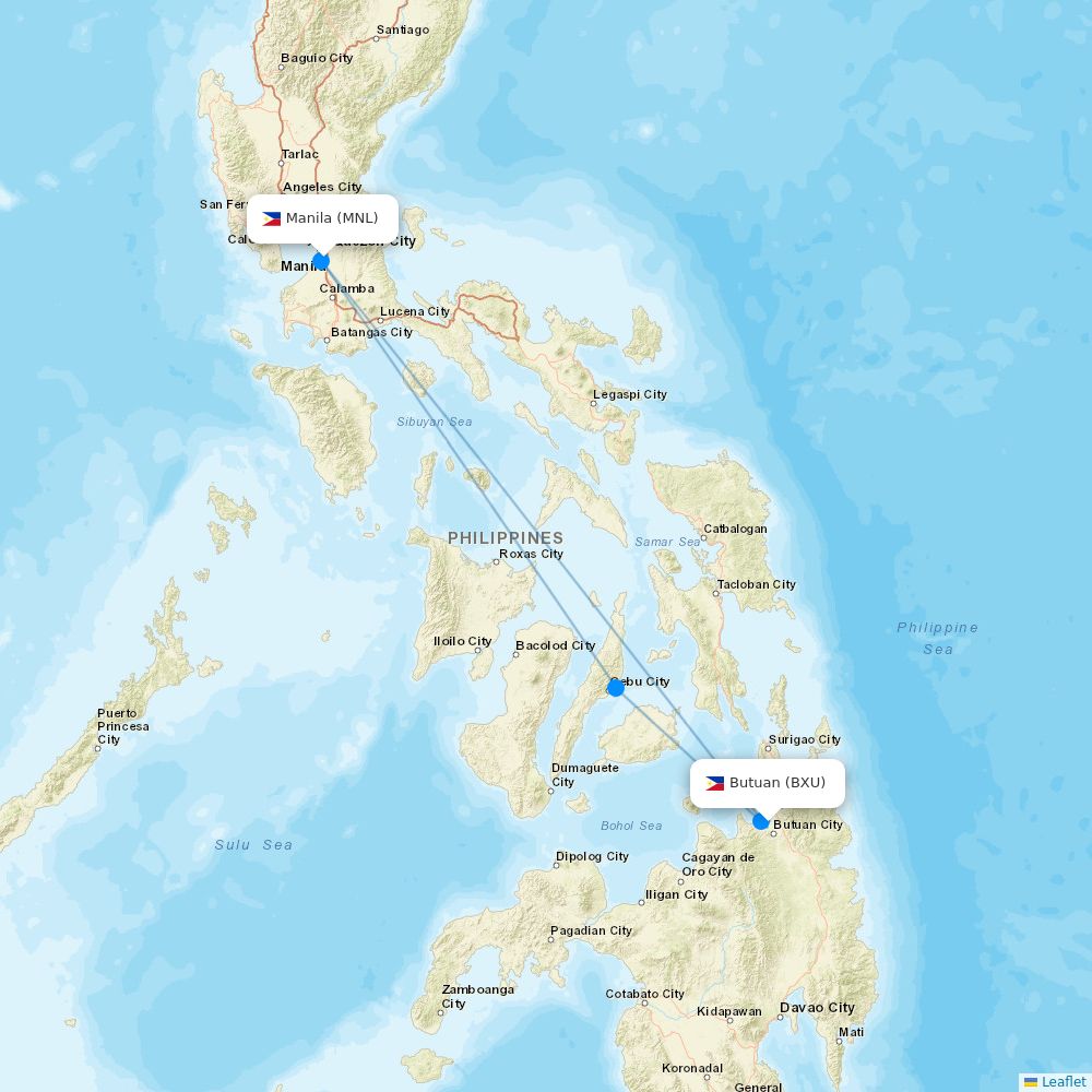 Philippine Airlines Routes 2026 Map With All Flights Flight Routes BXU MNL 