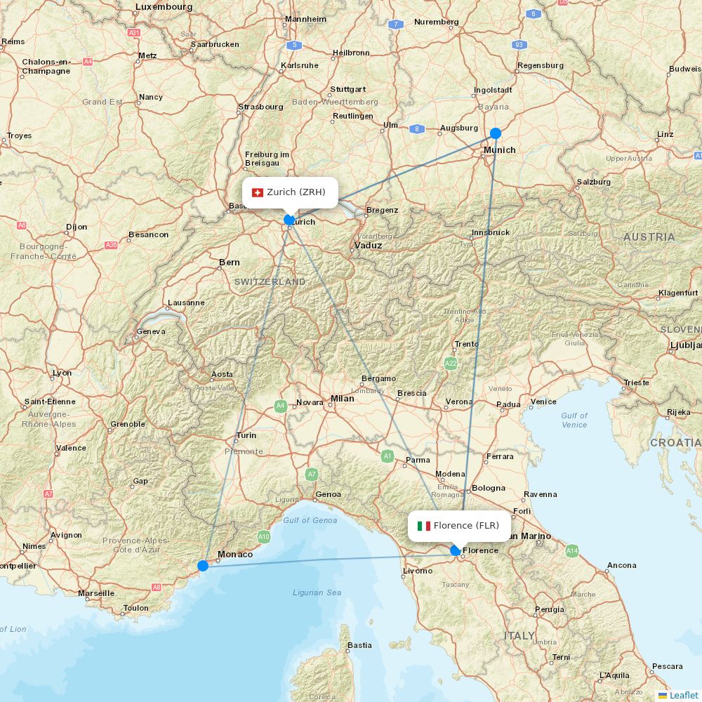 Swiss Routes 2026 Interactive Map With All Flights Flight Routes FLR ZRH 