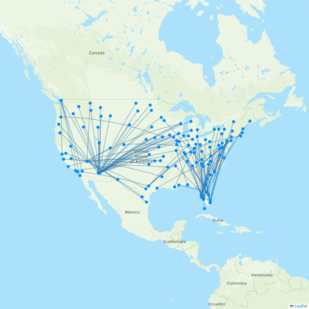 Allegiant Air Routes 2026 Map With All Flights Flight G4.