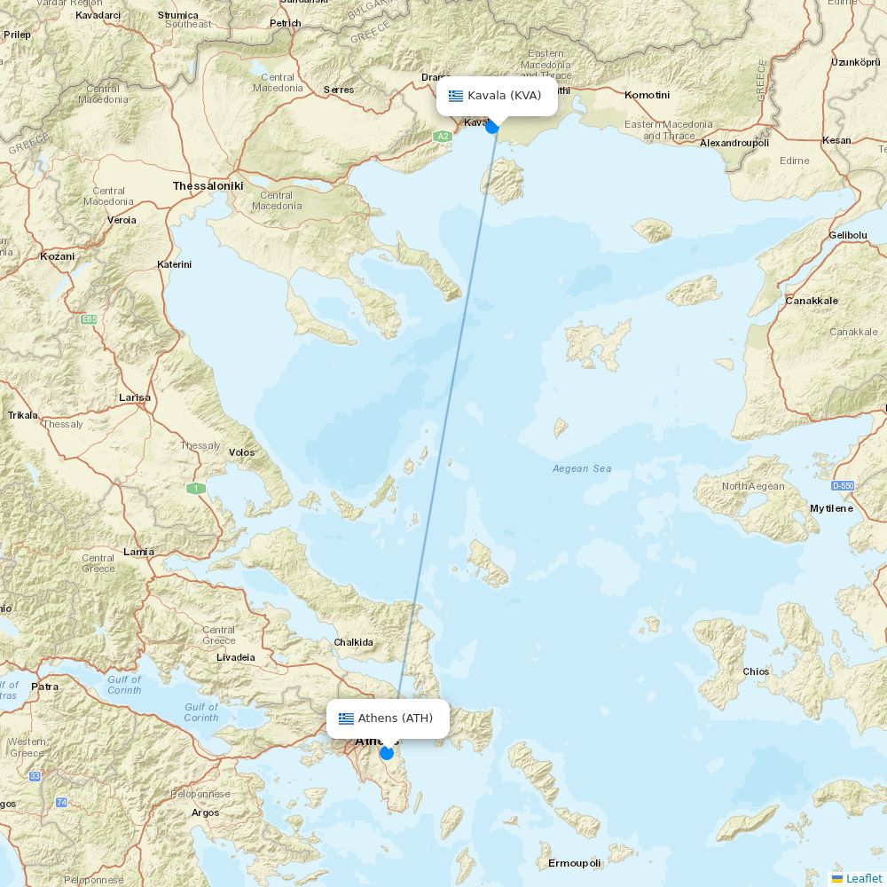Aegean Airlines Routes 2026 Map With All Flights Flight Routes KVA ATH 