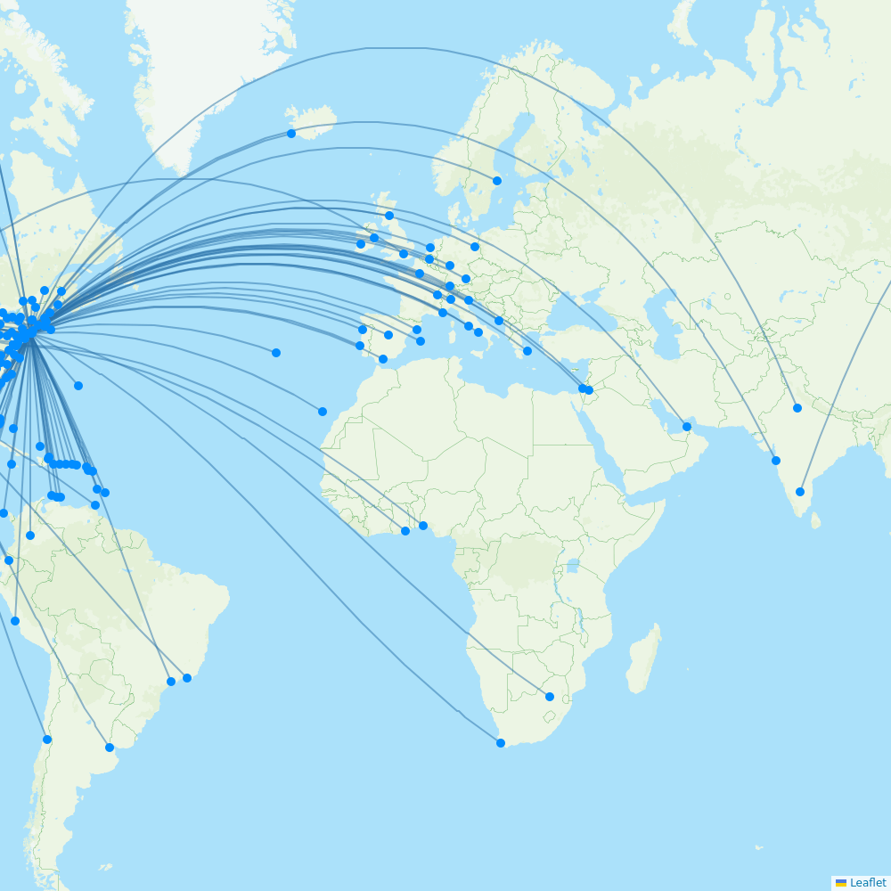 United Airlines Routes 2026 Map With All Flights Flight UA.