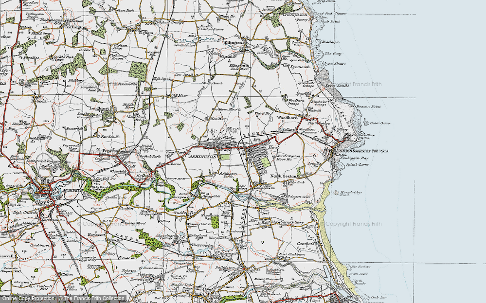 Old Maps Of Ashington Francis Frith 1925 POP627704.