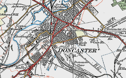 Doncaster Photos Maps Books Memories Francis Frith Doncaster 1923 Pop691992 Index Map 