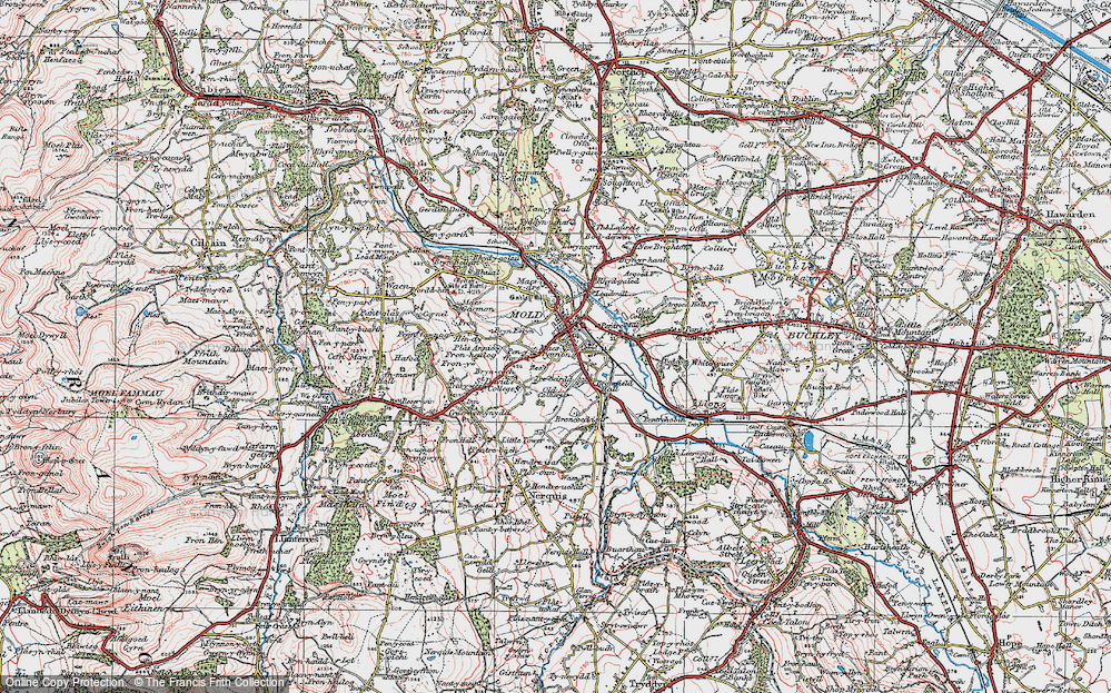 Old Maps Of Mold Clwyd Francis Frith Mold 1924 Pop782307 