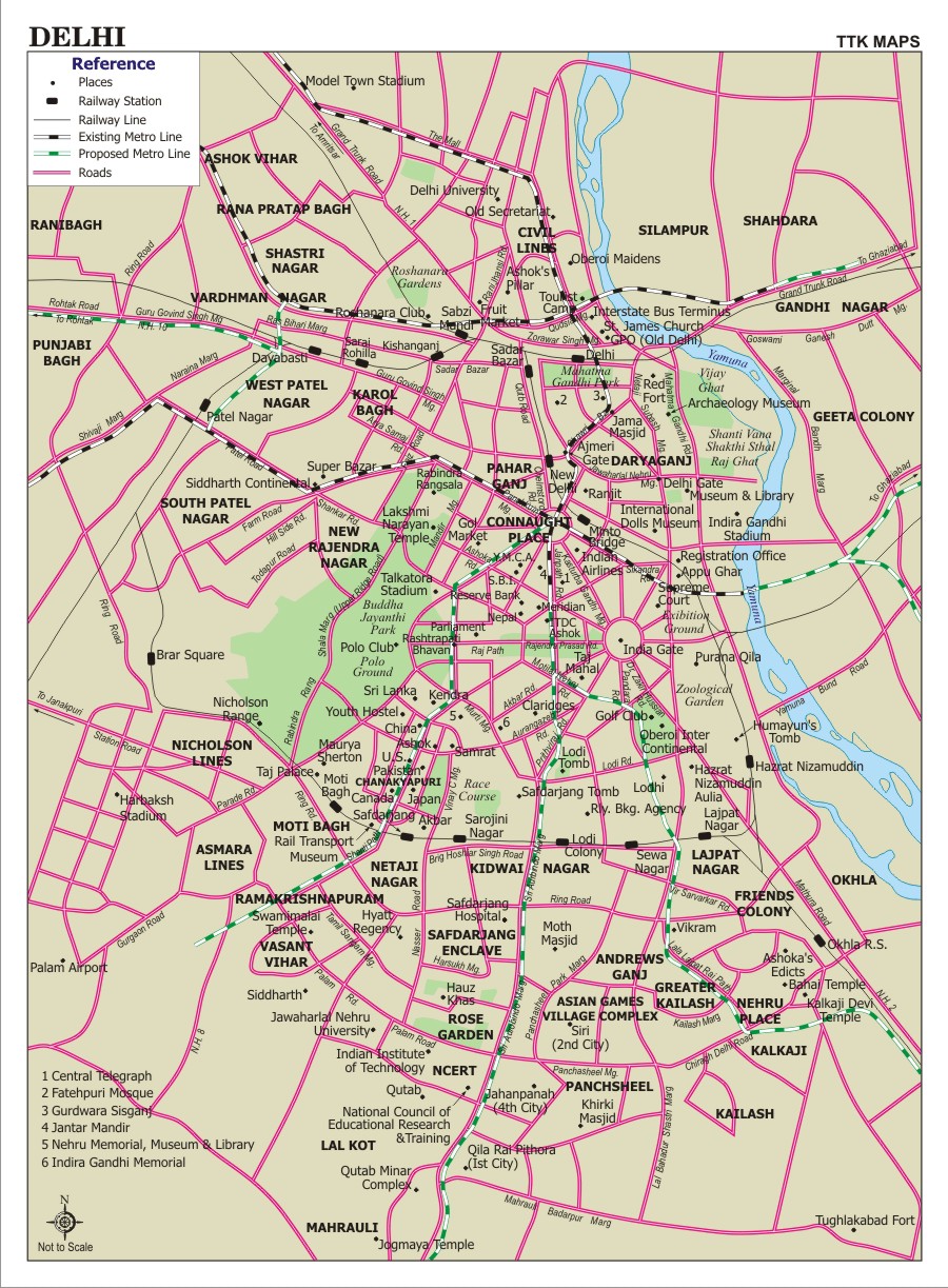 Delhi JungleKey In Image Delhi City Map 