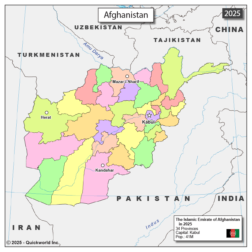 Afghanistan Map Qmg Afg Y25 Q01 
