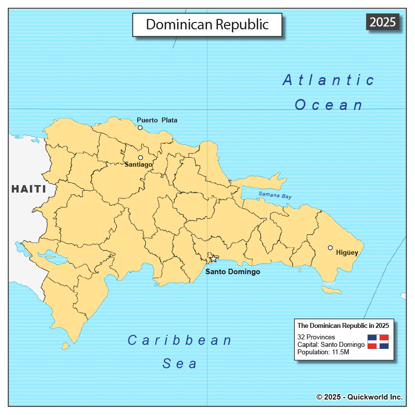 Geographic Maps Of The Dominican Republic Qmg Dom Y25 Q01 